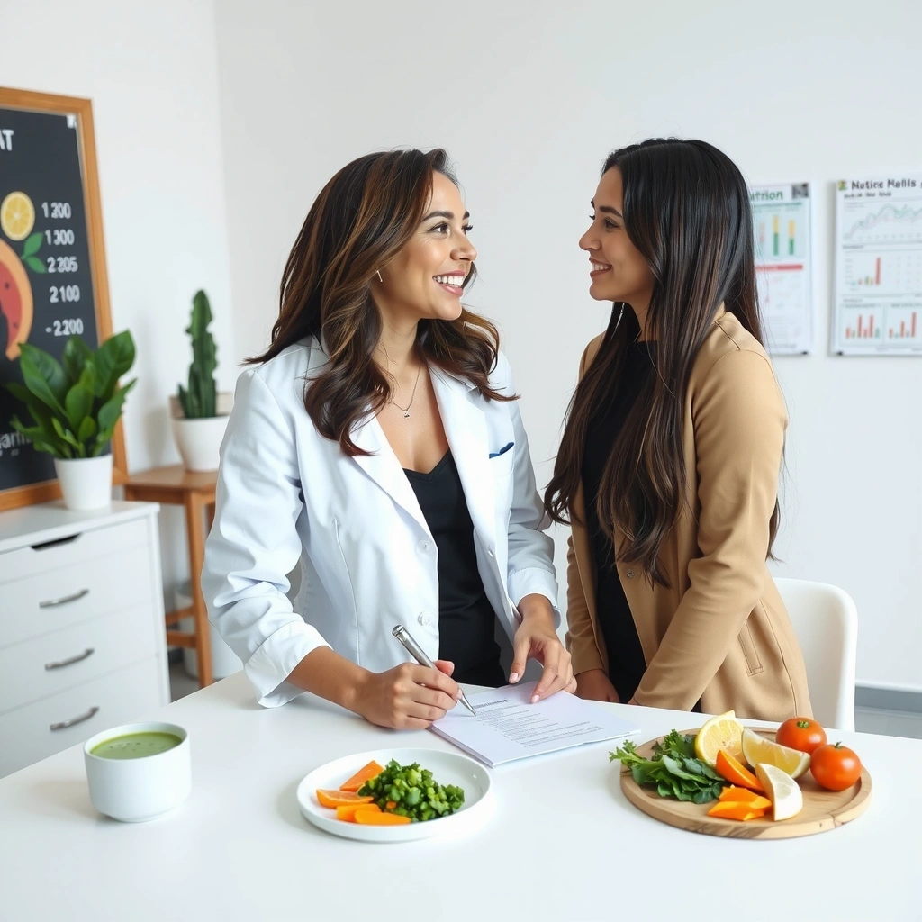 Professioneller Ernährungsberater bei einer Beratung